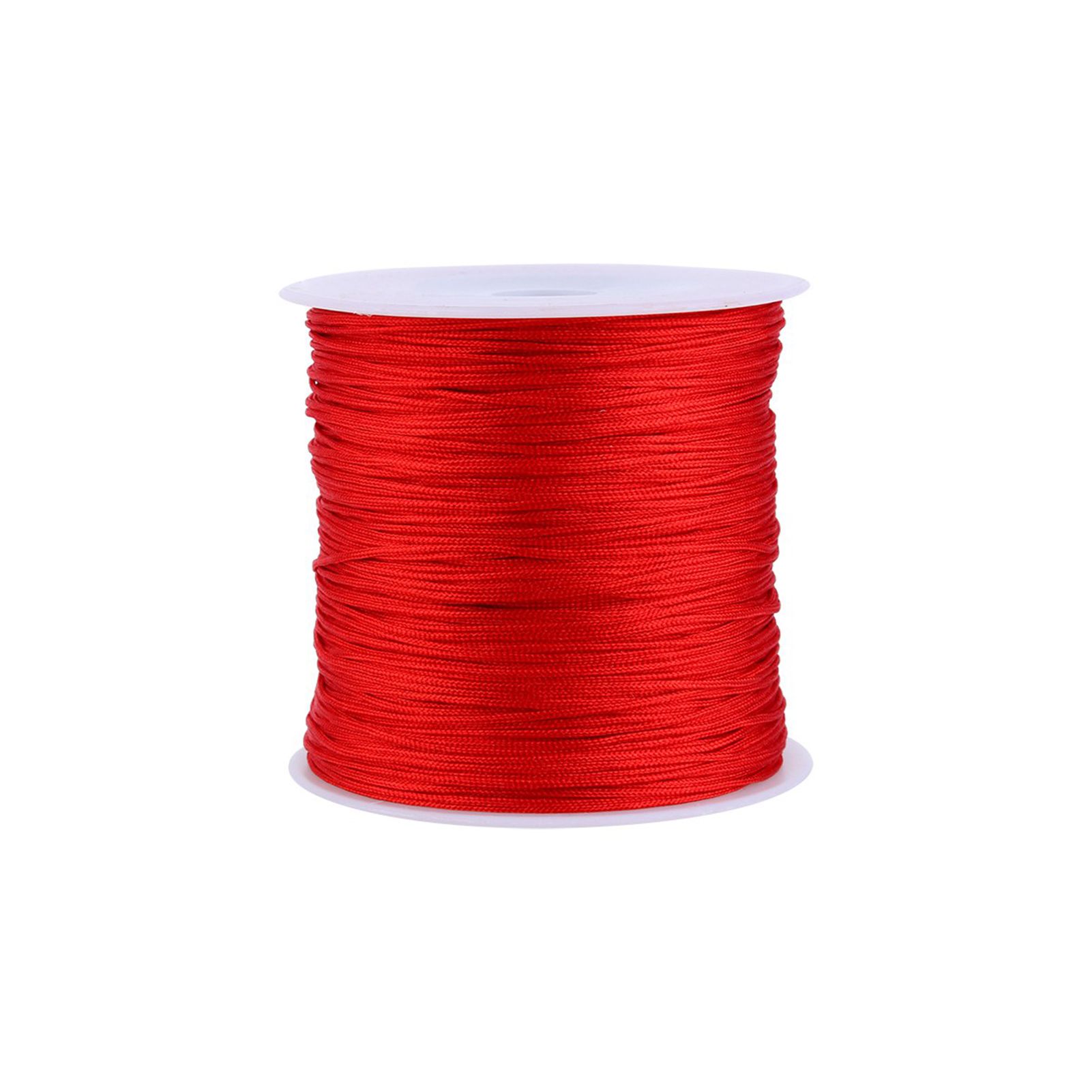 100M x 0.8mm Nylon Chinese Knot Cord Rattail Macrame Shamballa Thread String Red view 3