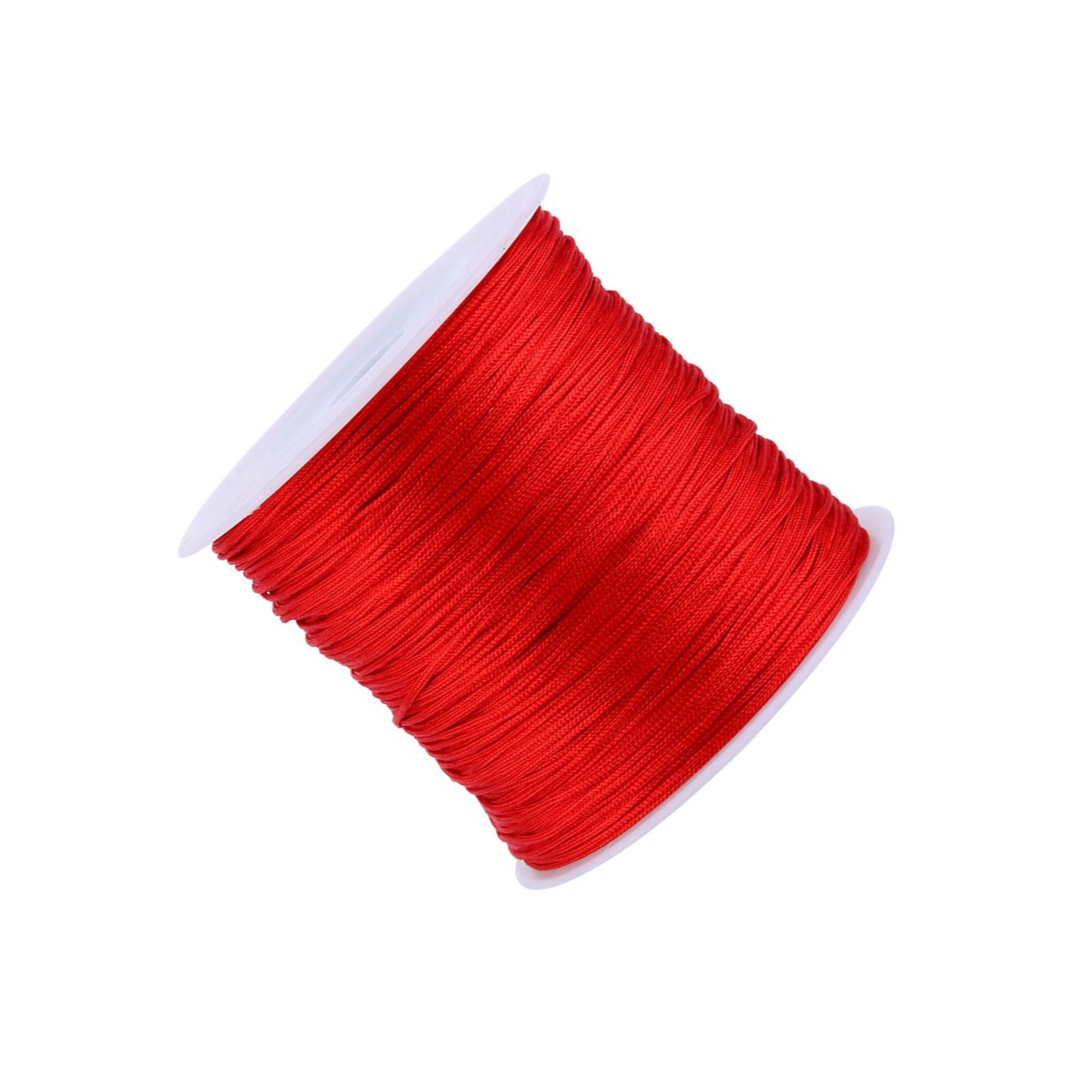 100M x 0.8mm Nylon Chinese Knot Cord Rattail Macrame Shamballa Thread String Red view 6