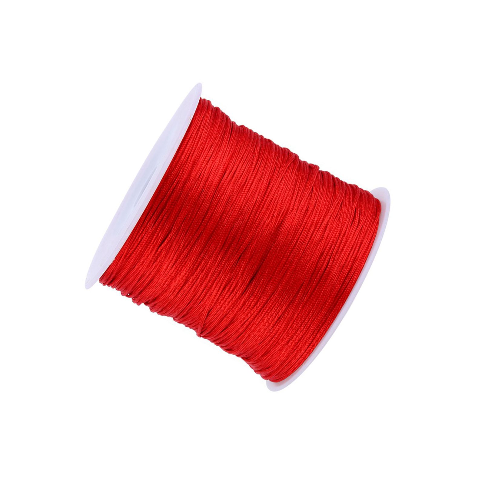 100M x 0.8mm Nylon Chinese Knot Cord Rattail Macrame Shamballa Thread String Red view 7