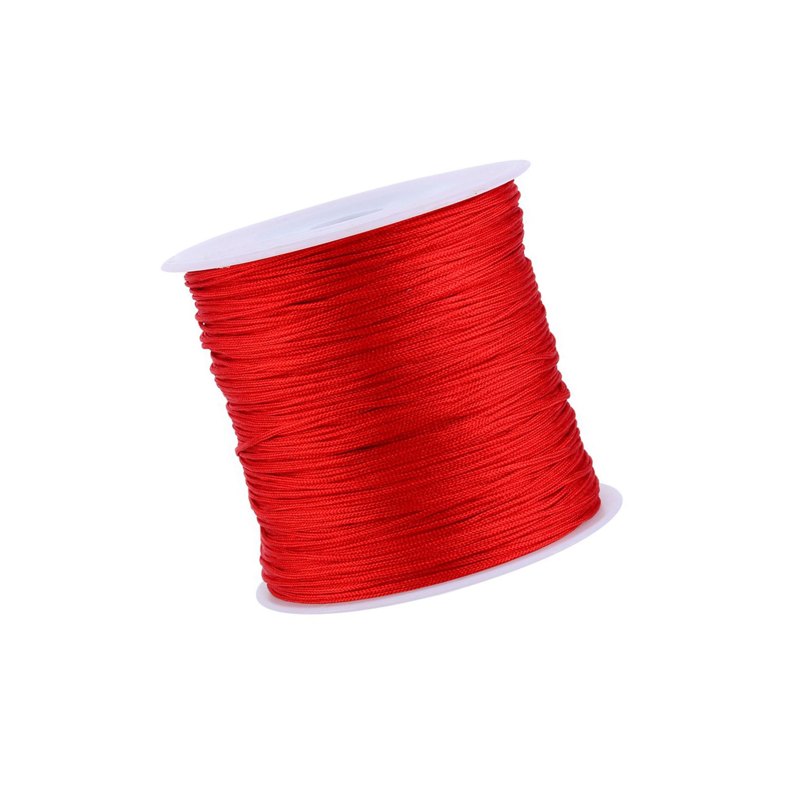 100M x 0.8mm Nylon Chinese Knot Cord Rattail Macrame Shamballa Thread String Red view 9