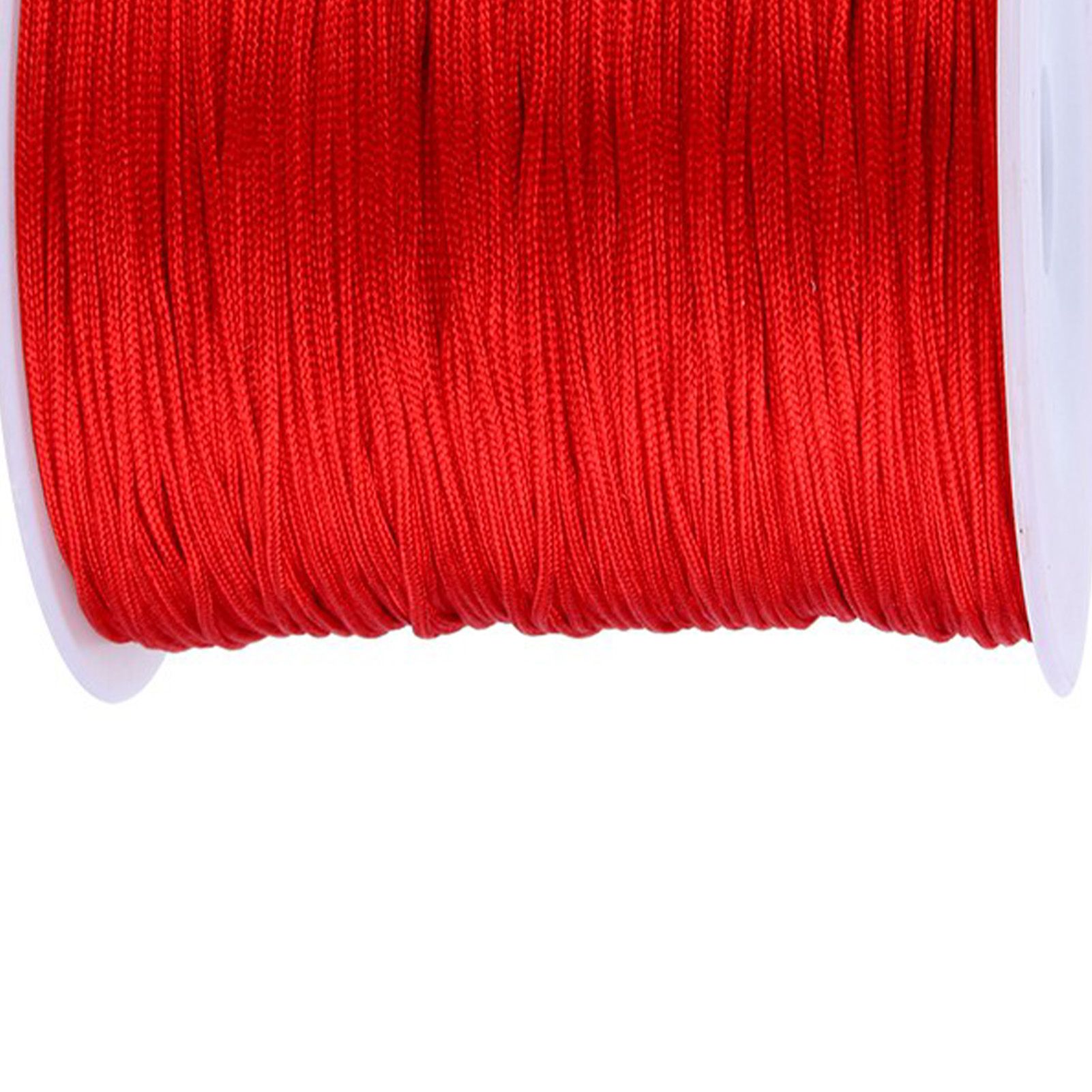 100M x 0.8mm Nylon Chinese Knot Cord Rattail Macrame Shamballa Thread String Red view 15