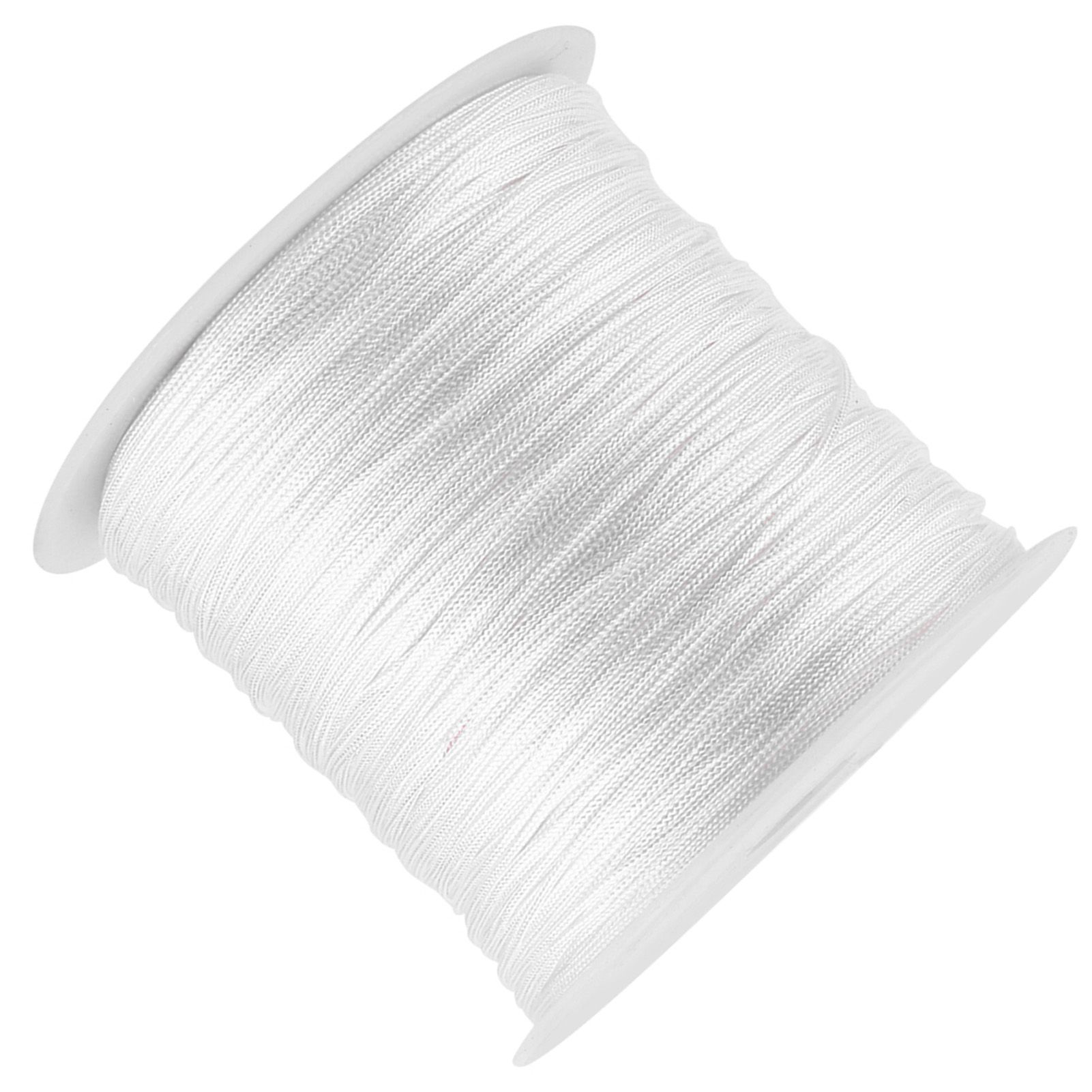 100M x 0.8mm Nylon Chinese Knot Cord Rattail Macrame Shamballa Thread String White view 3