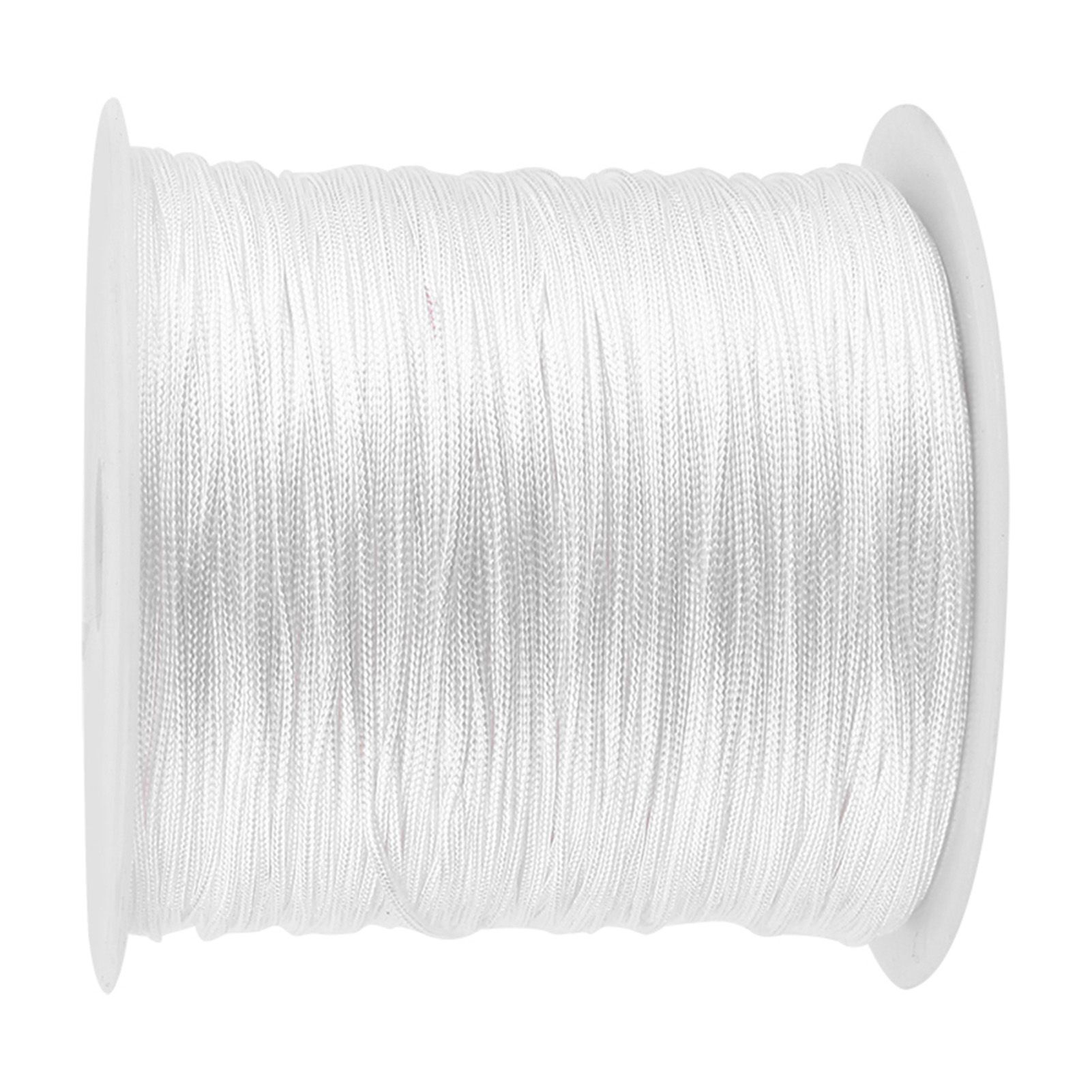 100M x 0.8mm Nylon Chinese Knot Cord Rattail Macrame Shamballa Thread String White view 4