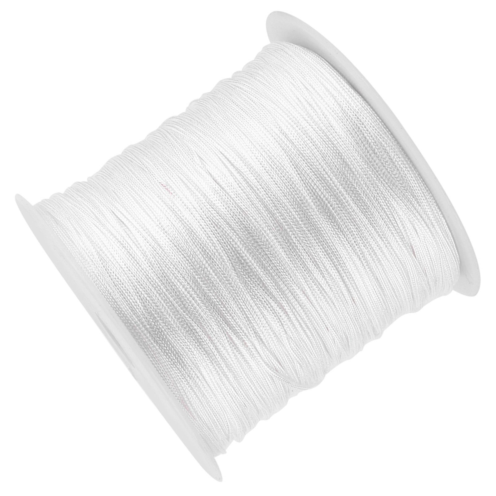 100M x 0.8mm Nylon Chinese Knot Cord Rattail Macrame Shamballa Thread String White view 5