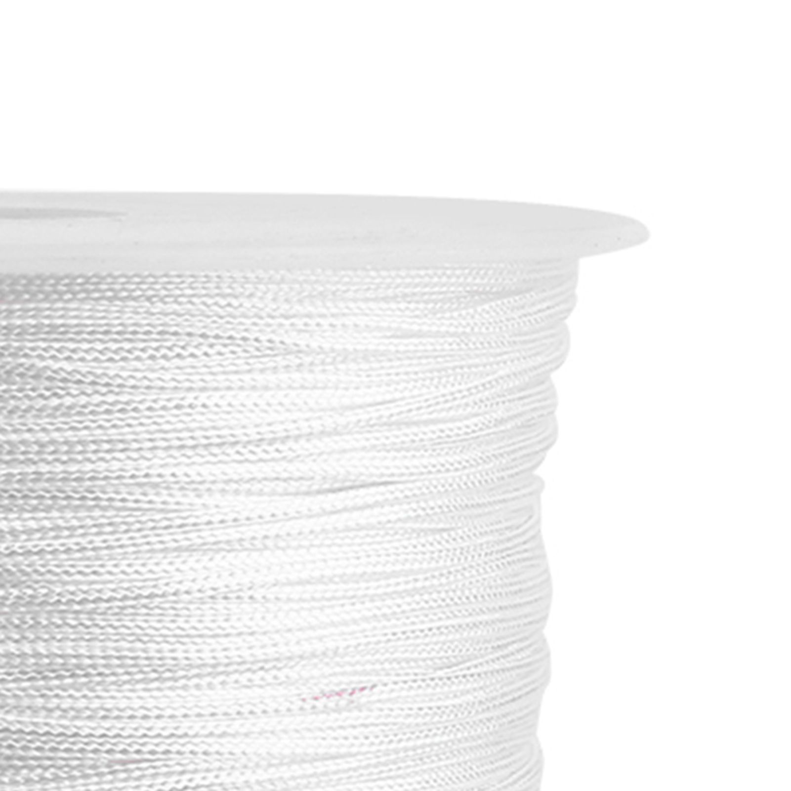 100M x 0.8mm Nylon Chinese Knot Cord Rattail Macrame Shamballa Thread String White view 13