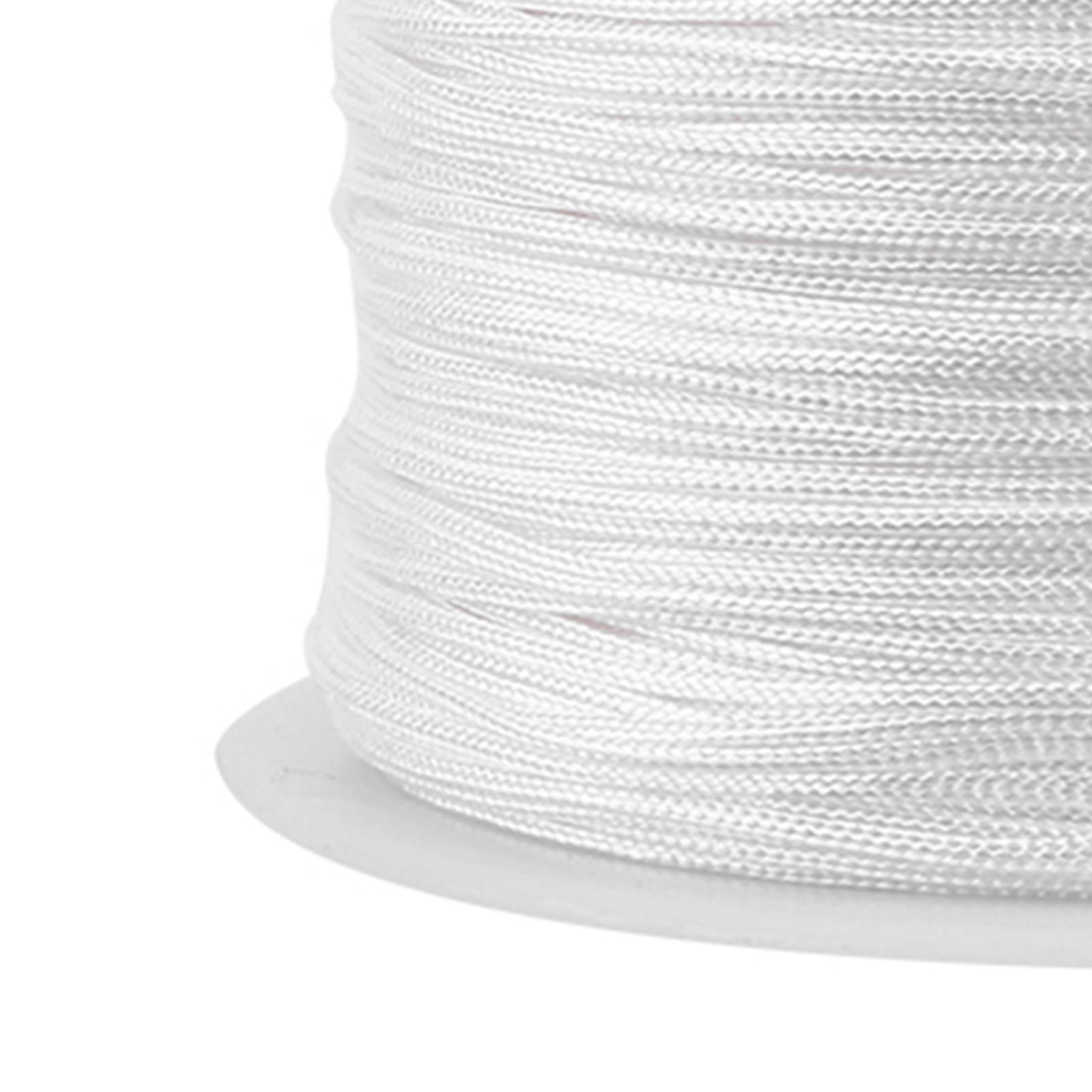100M x 0.8mm Nylon Chinese Knot Cord Rattail Macrame Shamballa Thread String White view 14