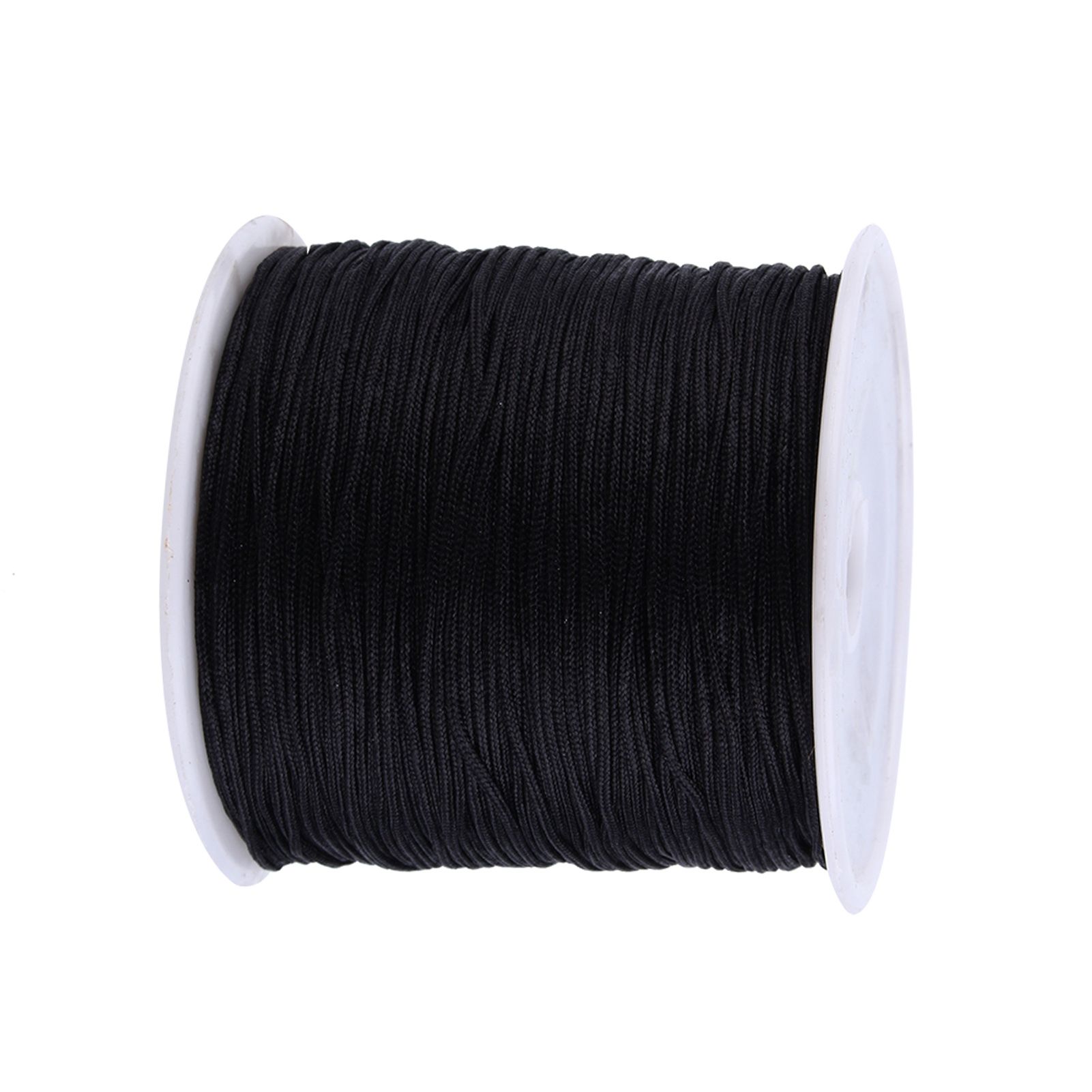 100M x 0.8mm Nylon Chinese Knot Cord Rattail Macrame Shamballa Thread String Black view 5