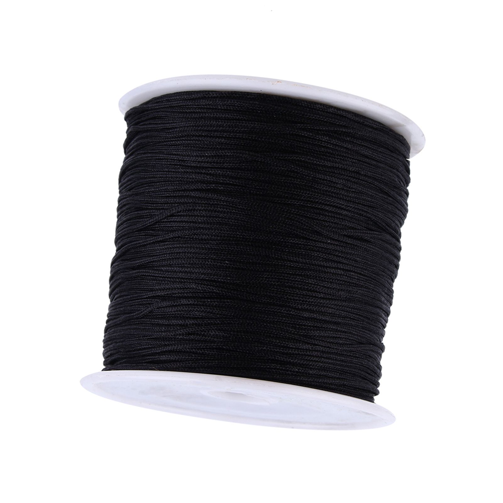 100M x 0.8mm Nylon Chinese Knot Cord Rattail Macrame Shamballa Thread String Black view 6