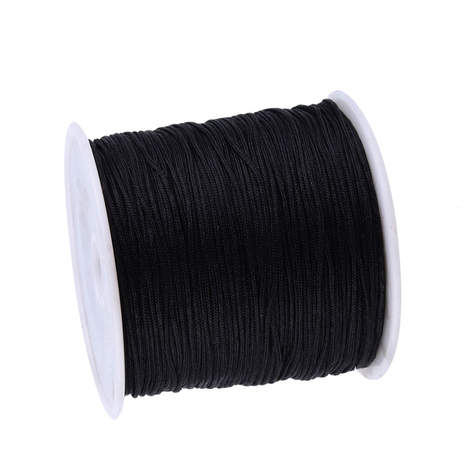 100M x 0.8mm Nylon Chinese Knot Cord Rattail Macrame Shamballa Thread String Black view 7