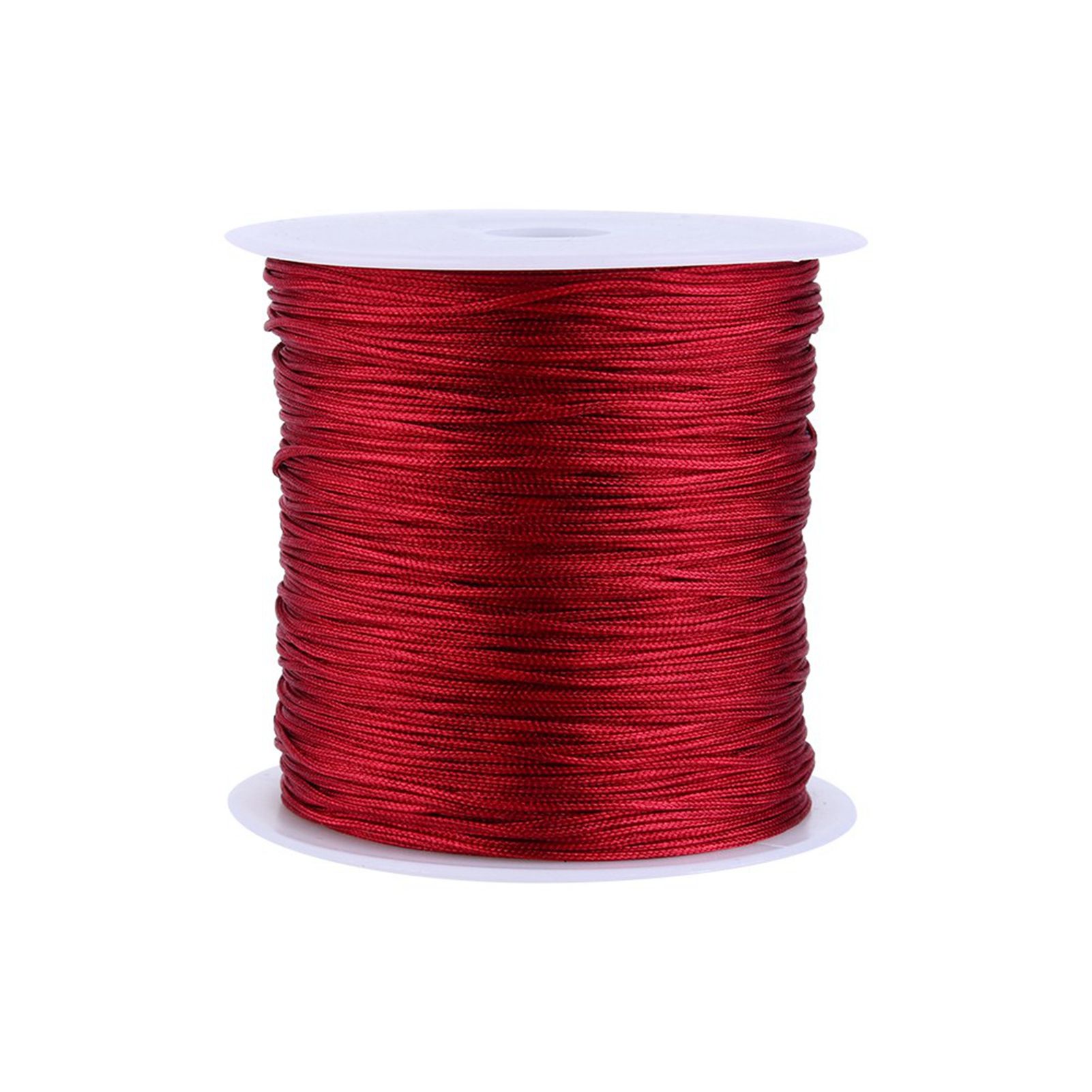 100M X 0.8mm Nylon Chinese Knot Cord Rattail Macrame Thread String Burgundy — image 1