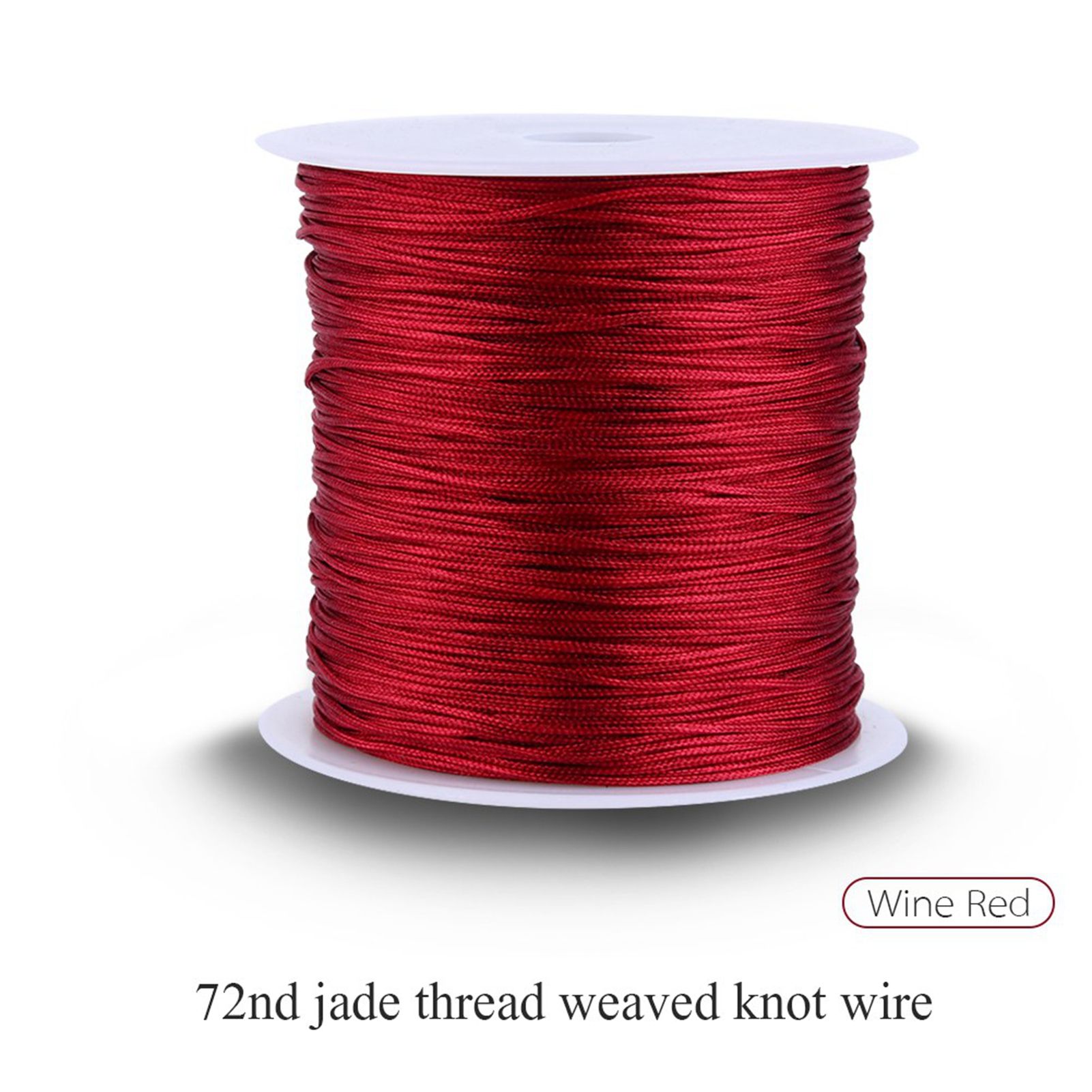 100M X 0.8mm Nylon Chinese Knot Cord Rattail Macrame Thread String Burgundy view 3