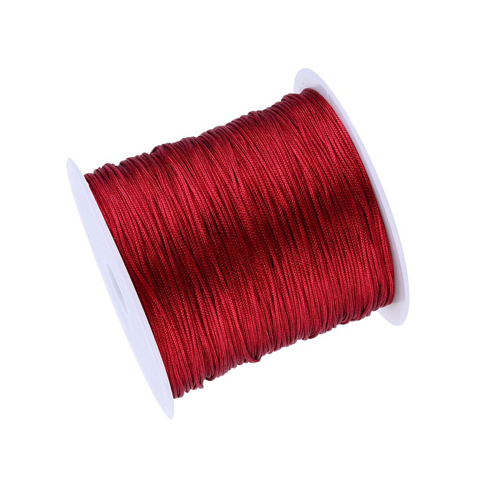 100M X 0.8mm Nylon Chinese Knot Cord Rattail Macrame Thread String Burgundy view 6