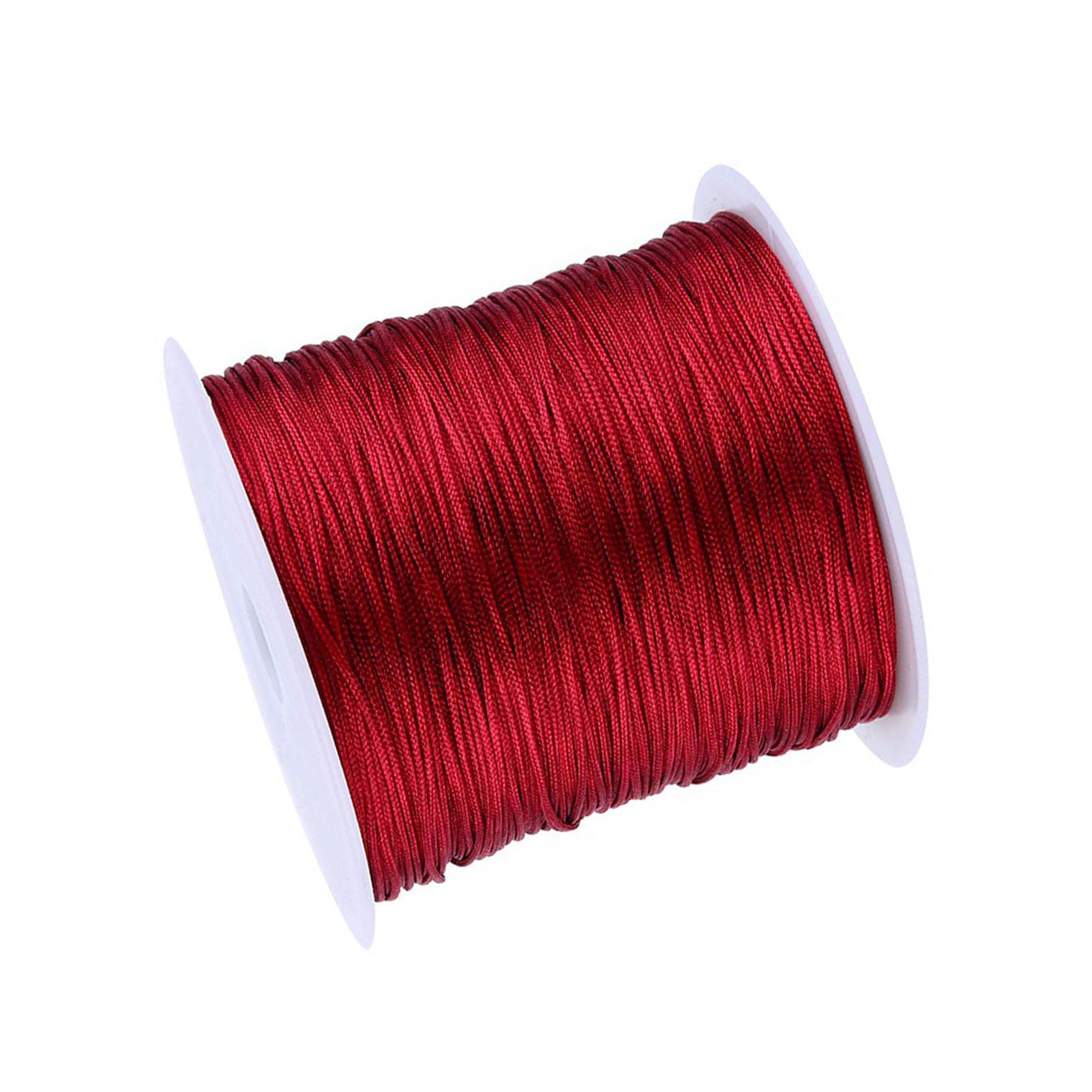 100M X 0.8mm Nylon Chinese Knot Cord Rattail Macrame Thread String Burgundy view 7