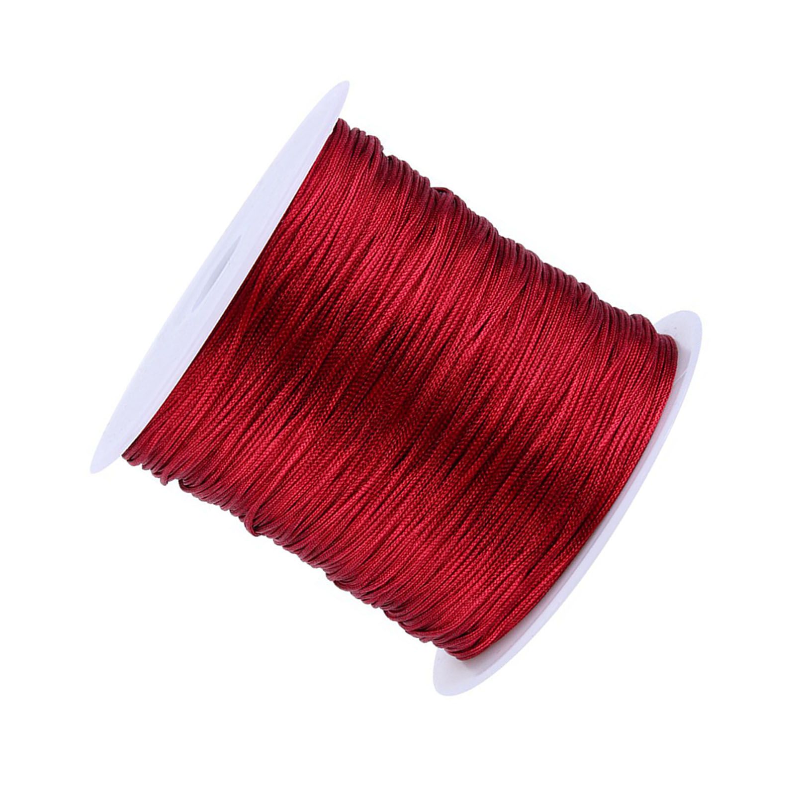100M X 0.8mm Nylon Chinese Knot Cord Rattail Macrame Thread String Burgundy view 9
