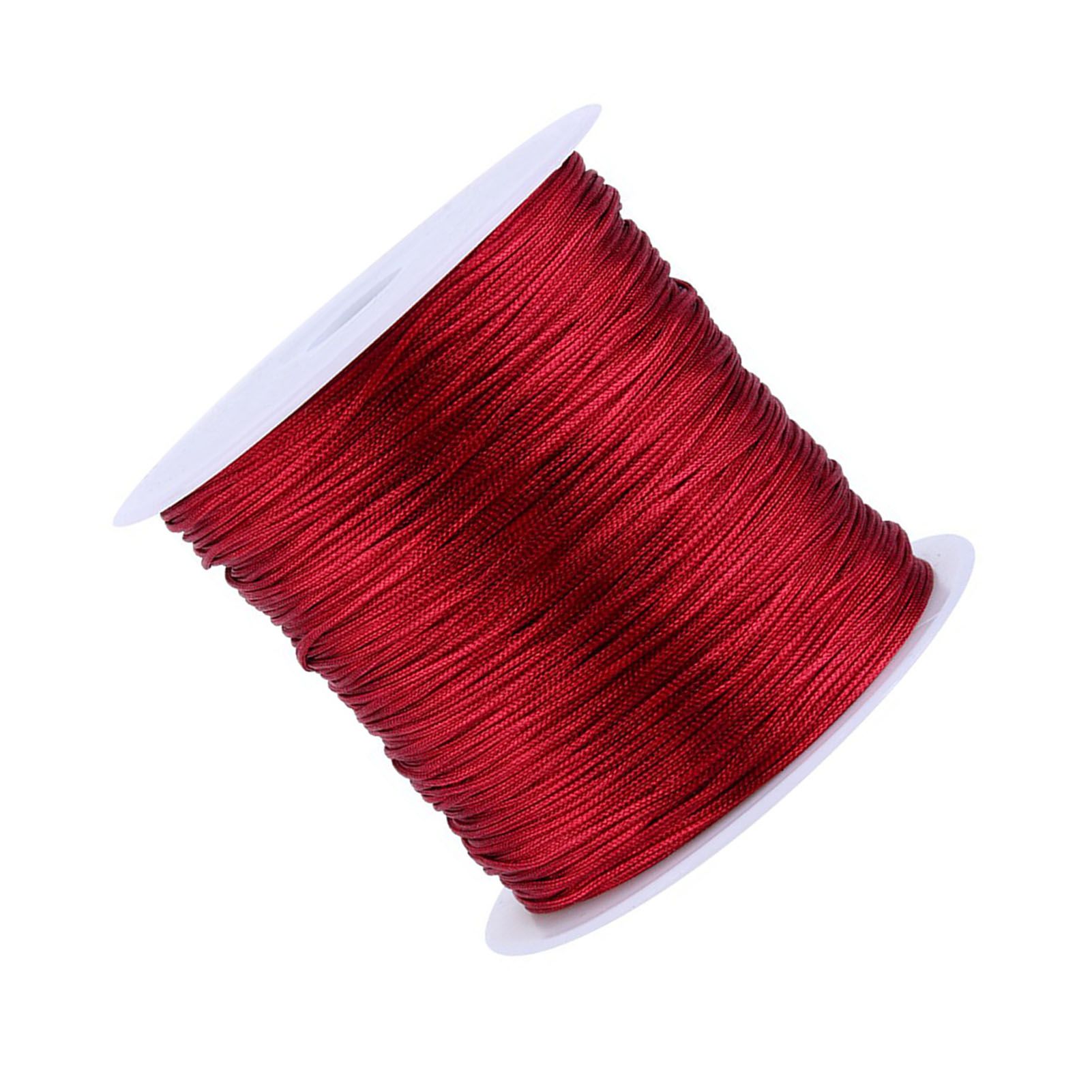 100M X 0.8mm Nylon Chinese Knot Cord Rattail Macrame Thread String Burgundy view 11