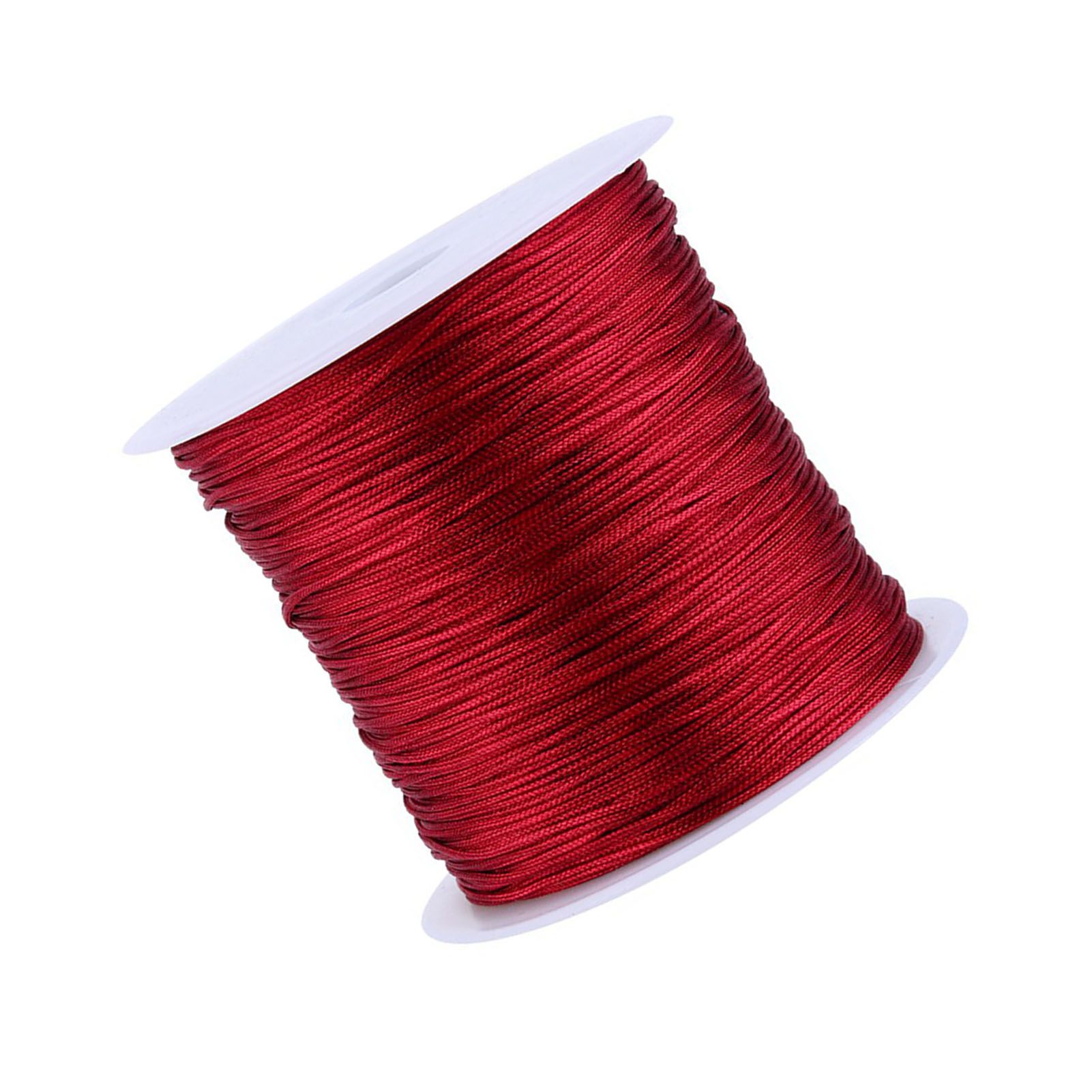 100M X 0.8mm Nylon Chinese Knot Cord Rattail Macrame Thread String Burgundy view 12