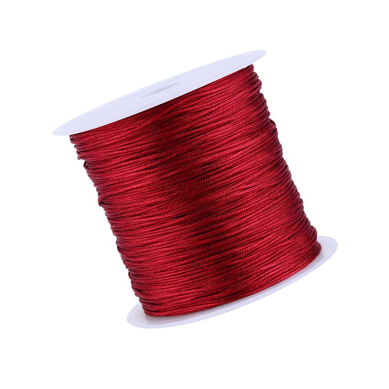 100M X 0.8mm Nylon Chinese Knot Cord Rattail Macrame Thread String Burgundy view 13