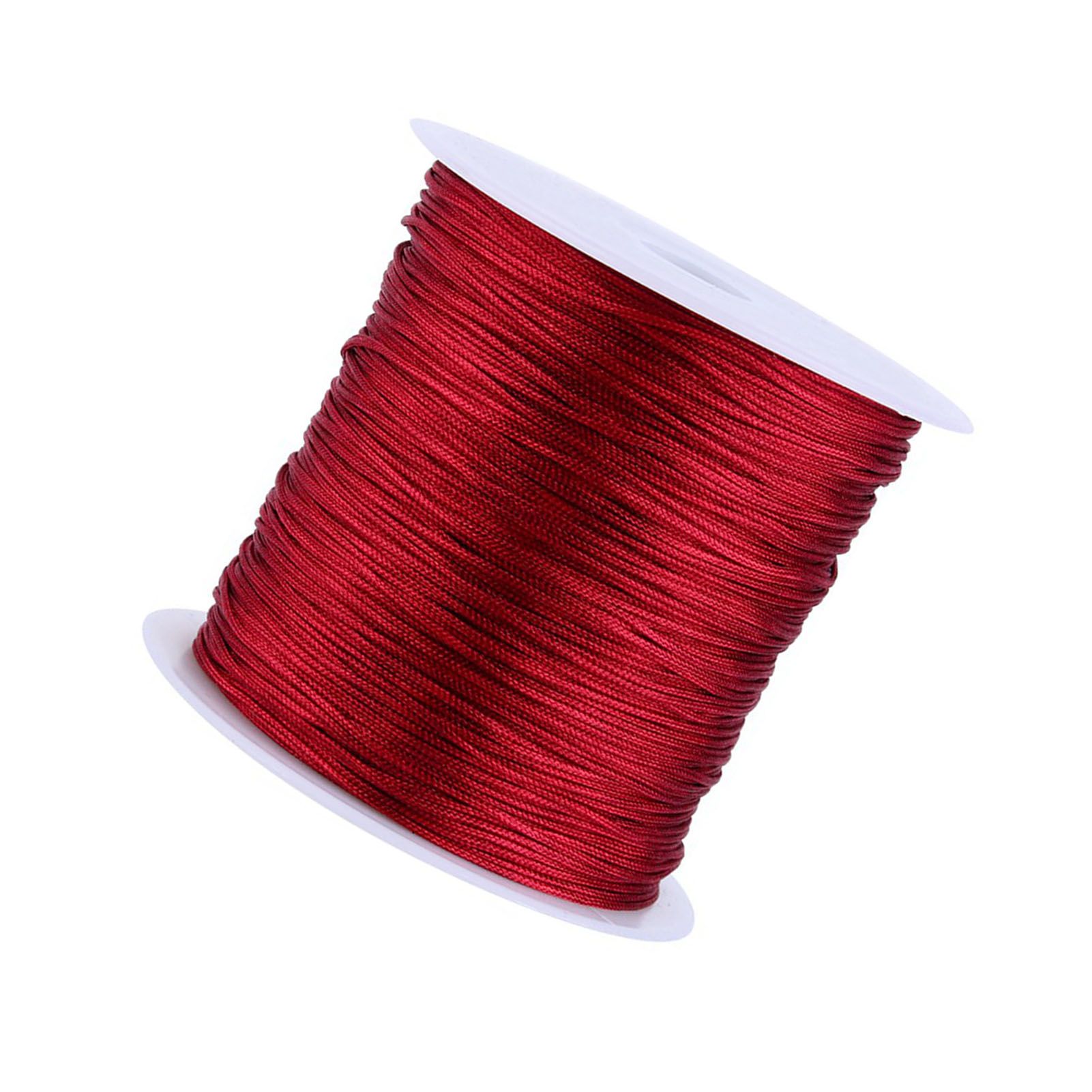 100M X 0.8mm Nylon Chinese Knot Cord Rattail Macrame Thread String Burgundy view 14