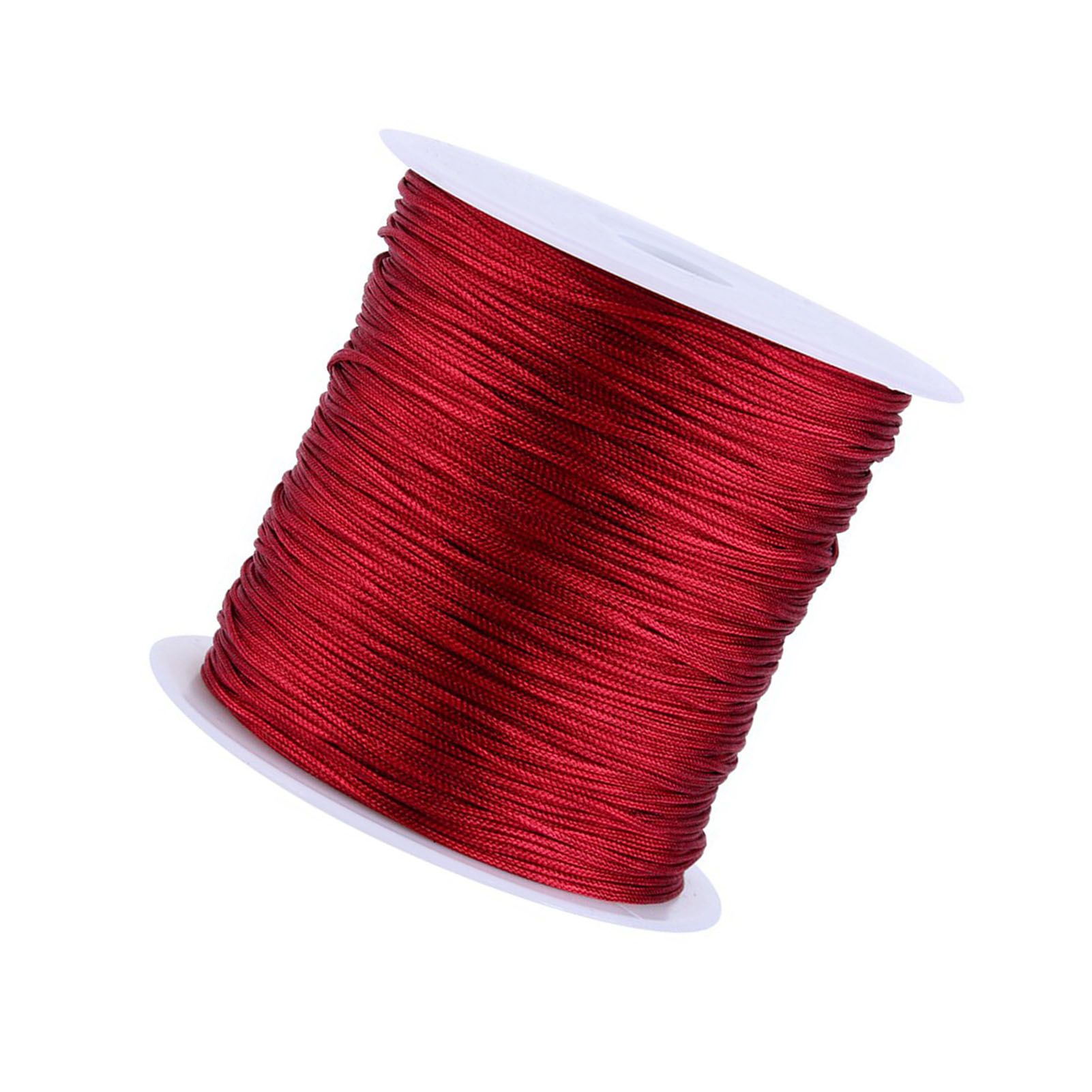 100M X 0.8mm Nylon Chinese Knot Cord Rattail Macrame Thread String Burgundy view 15