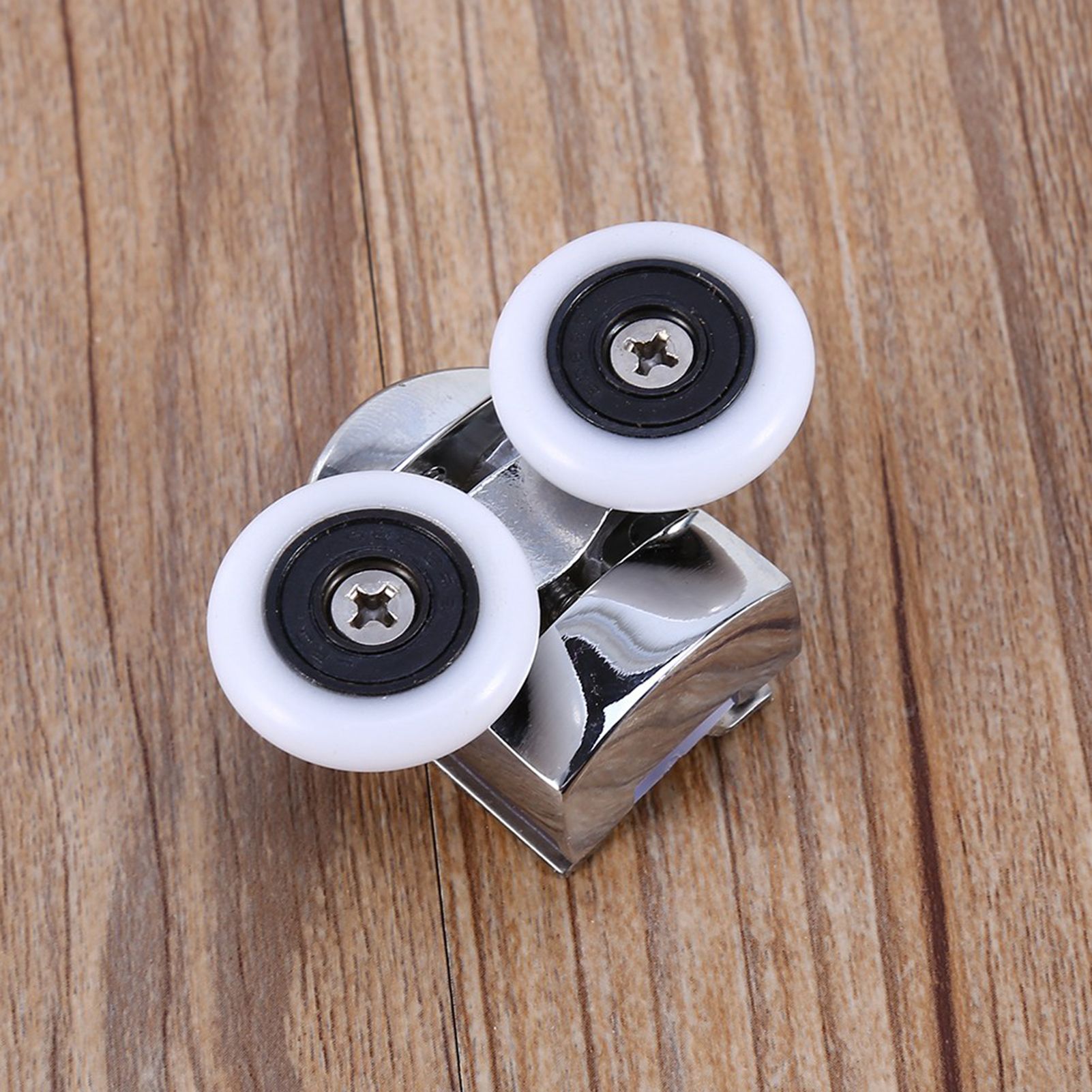 Twin Top Bottom Zinc Alloy Shower Door Rollers Runners Wheels 26mm Wheel view 5