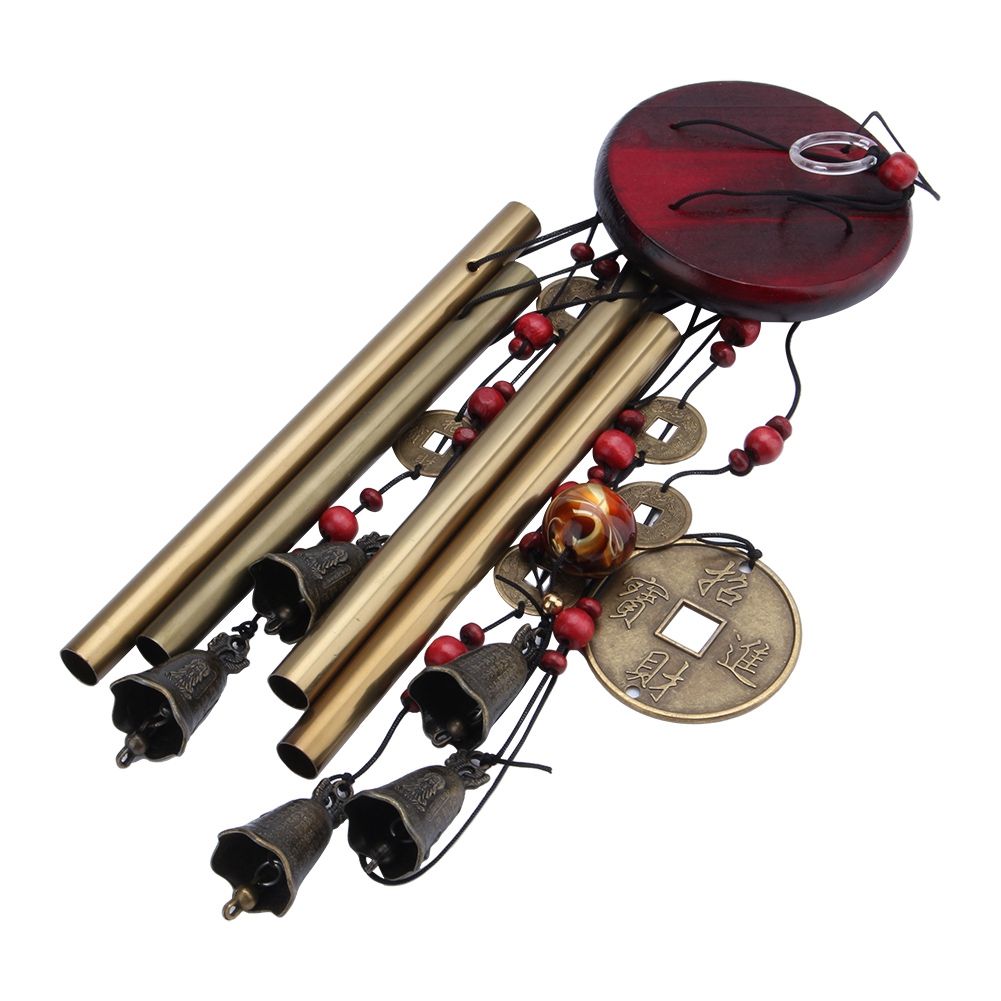 4 Tubes 5 Bells Bronze Yard Garden Outdoor Living Wind Chimes Gift view 4