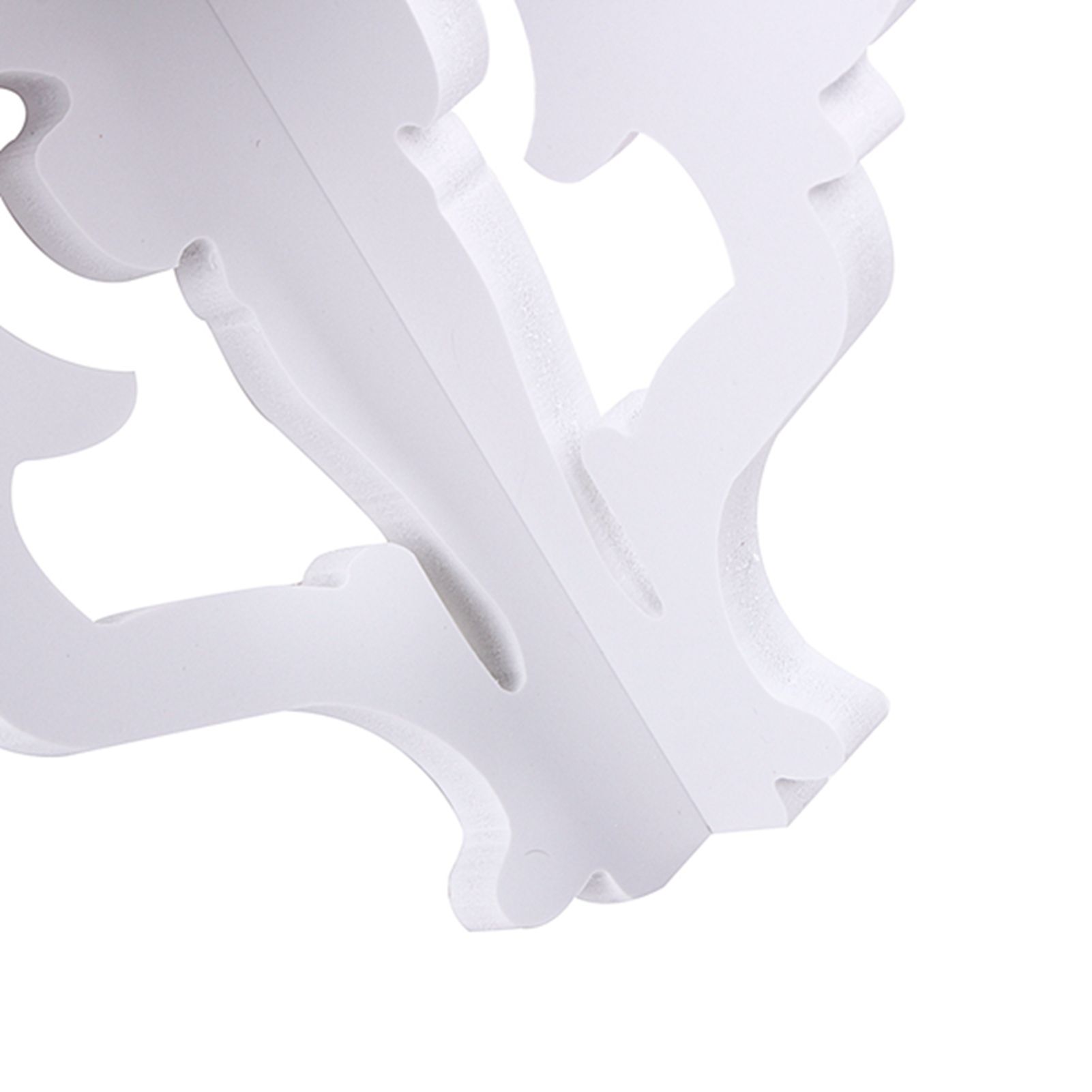 2 Tier Carved Home Bathroom Corner Shower Storage Shelf Rack Stand Display White view 3