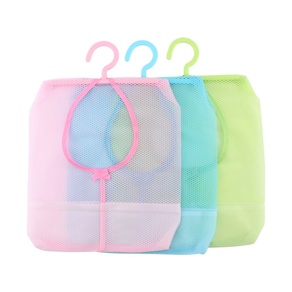 Kitchen Bathroom Hanging Storage Clothespin Mesh Bag Organizer Hanger Hook view 3