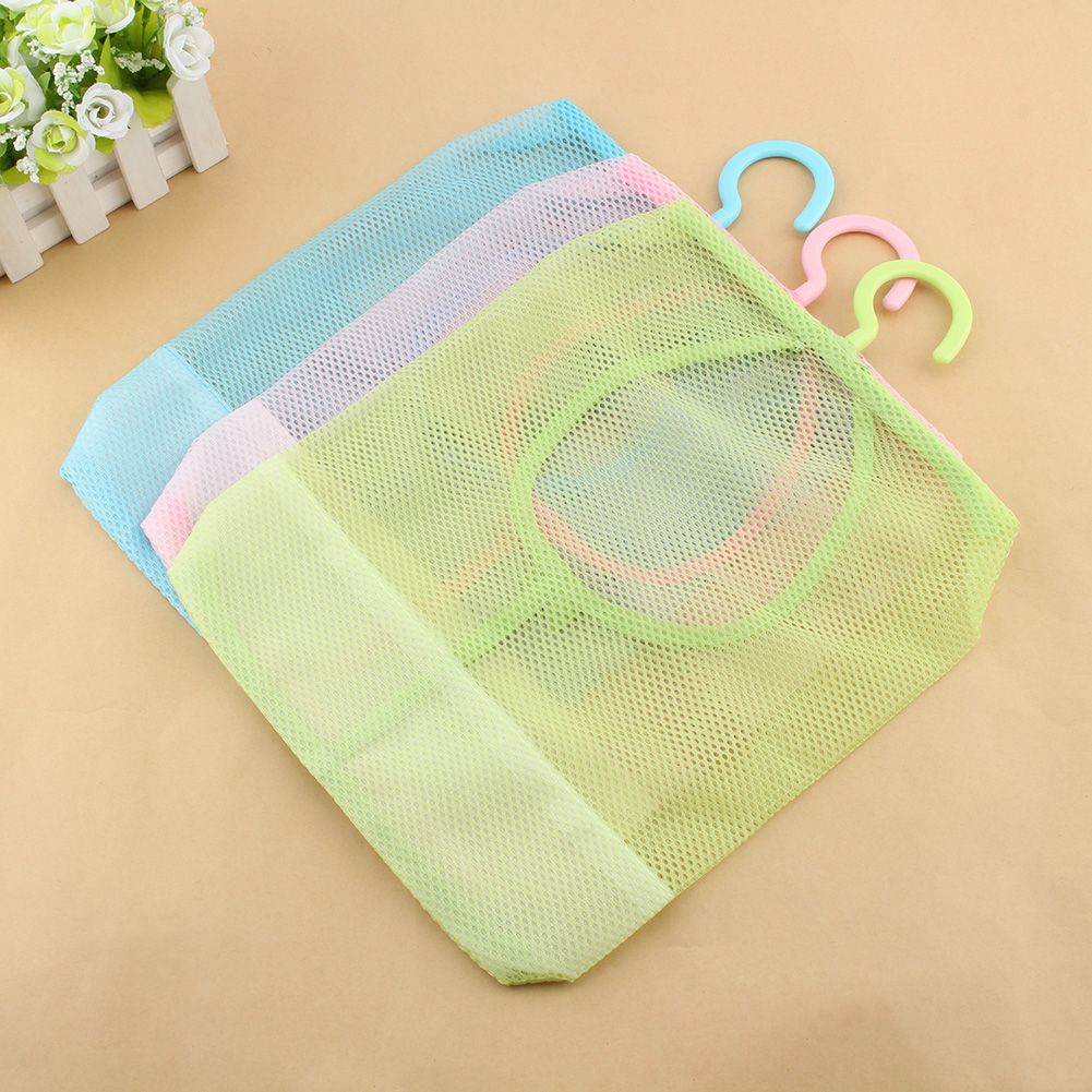 Kitchen Bathroom Hanging Storage Clothespin Mesh Bag Organizer Hanger Hook view 7