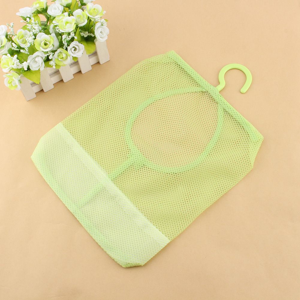 Kitchen Bathroom Hanging Storage Clothespin Mesh Bag Organizer Hanger Hook view 8
