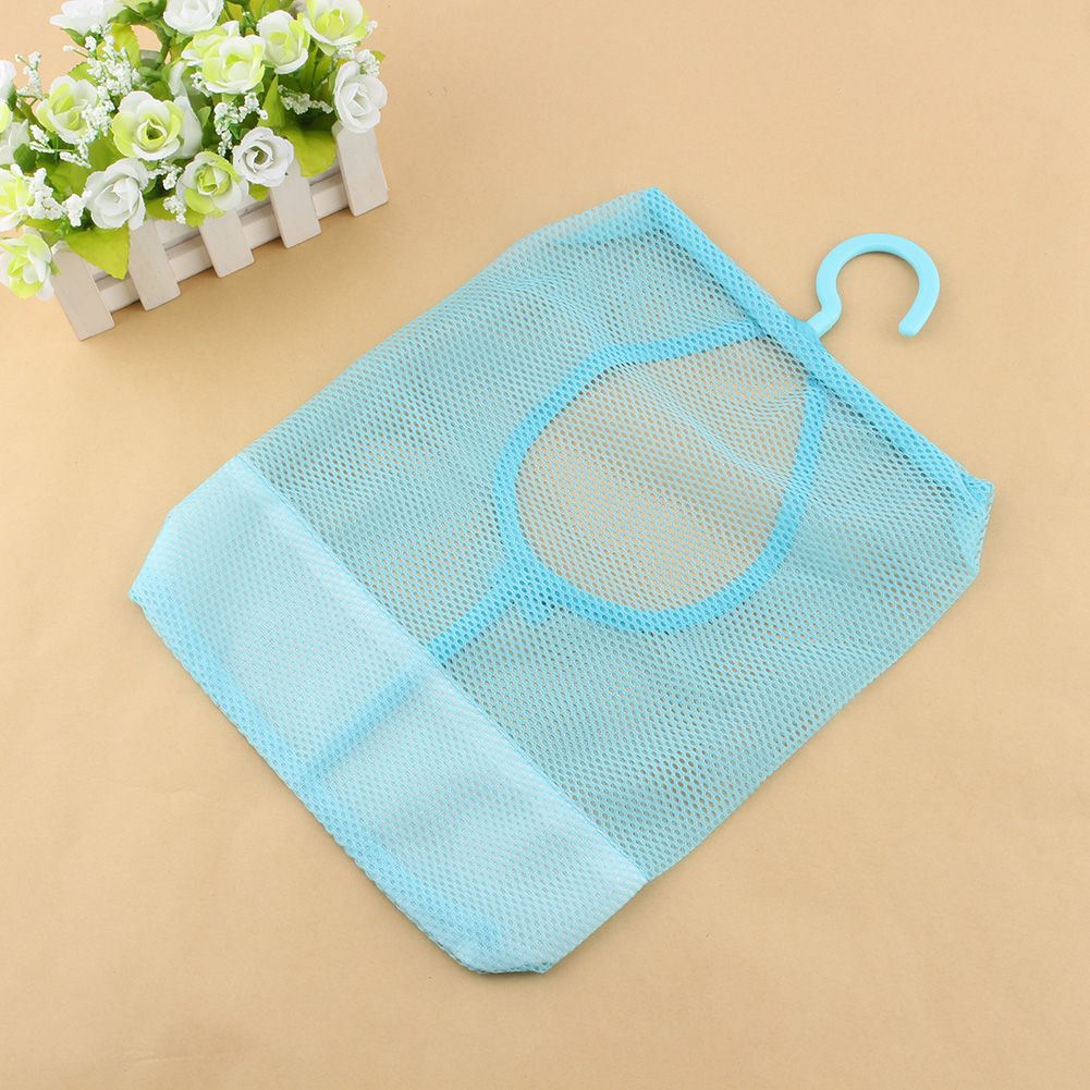 Kitchen Bathroom Hanging Storage Clothespin Mesh Bag Organizer Hanger Hook view 6