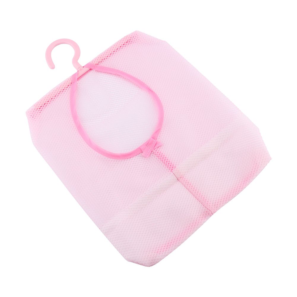 Laundry Bathroom Hanging Mesh Storage Bag Clothes Toy Net Organizer Hanger Hook view 6