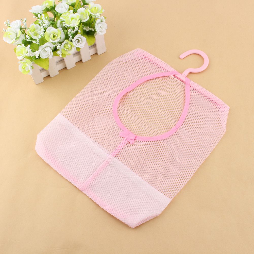 Laundry Bathroom Hanging Mesh Storage Bag Clothes Toy Net Organizer Hanger Hook view 8