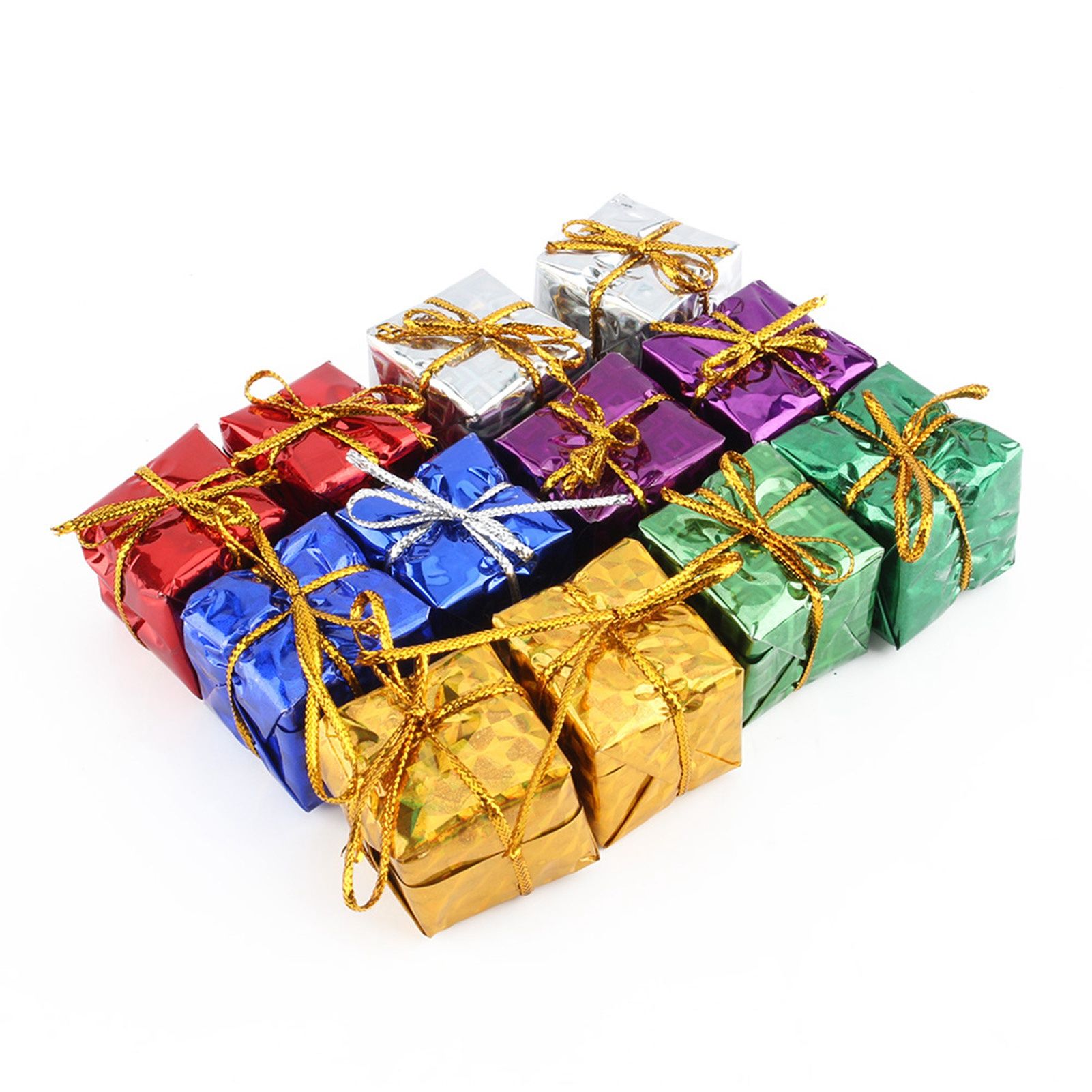 12Pcs Multi Color Christmas Gift Box Party Ornaments Xmas Tree Hanging Decor view 4