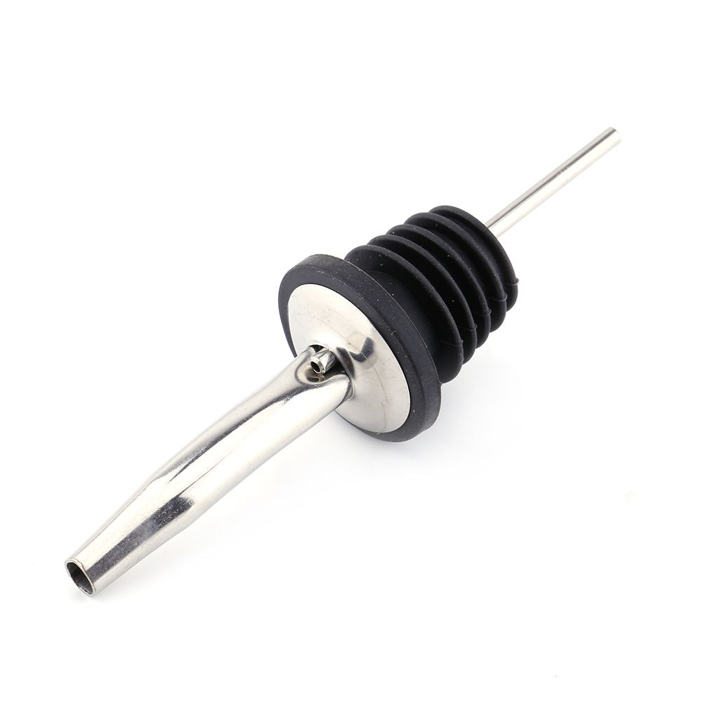 Stainless Steel Free Flow Vented Pourer Wine Liquor Bottle Spout Stopper US view 2