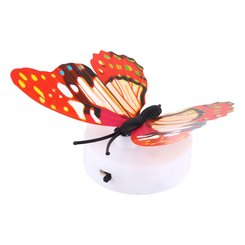 Colorful Changing Butterfly LED Night Light Lamp Home Room Desk Wall Decor AB view 3