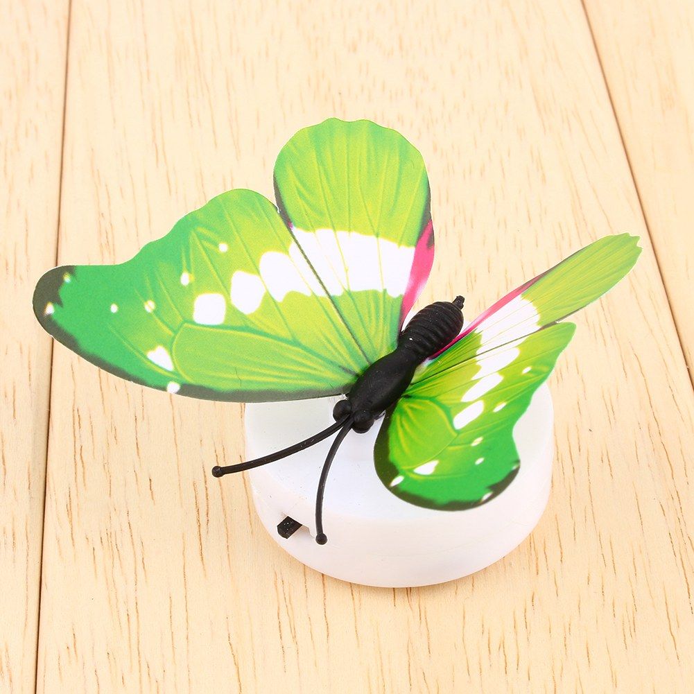 Colorful Changing Butterfly LED Night Light Lamp Home Room Desk Wall Decor AB view 12