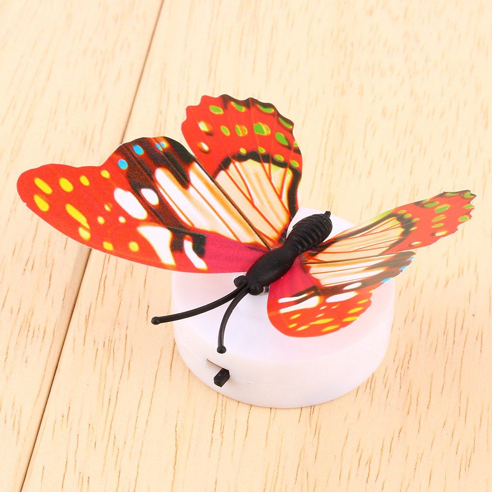 Colorful Changing Butterfly LED Night Light Lamp Home Room Desk Wall Decor AB view 13