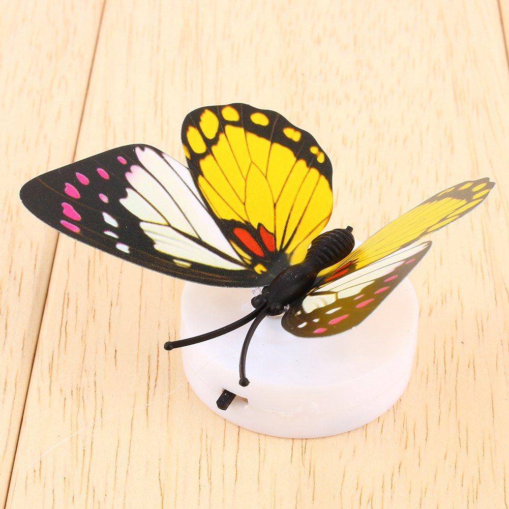 Colorful Changing Butterfly LED Night Light Lamp Home Room Desk Wall Decor AB view 14