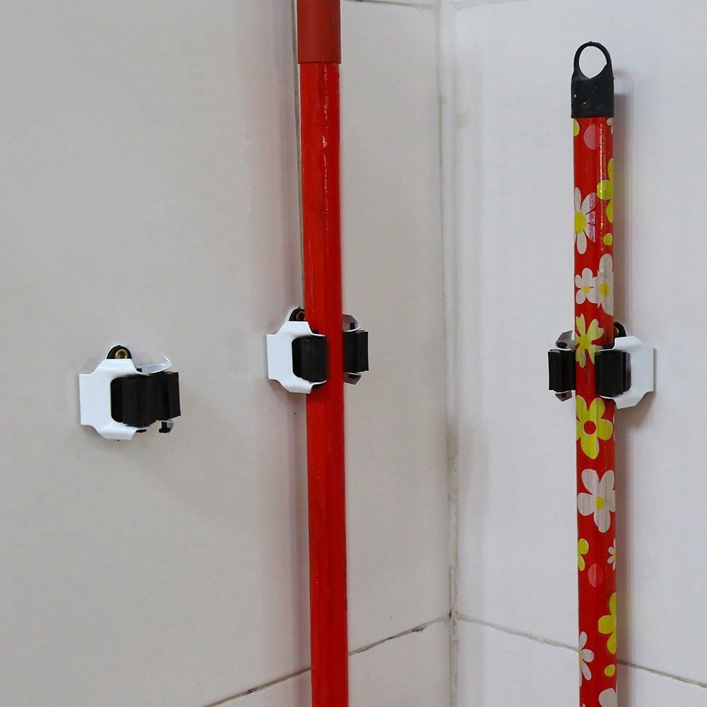 10PCS Kitchen Mop Broom Holder Wall Mounted Organizer Brush Storage Hanger Tool view 11