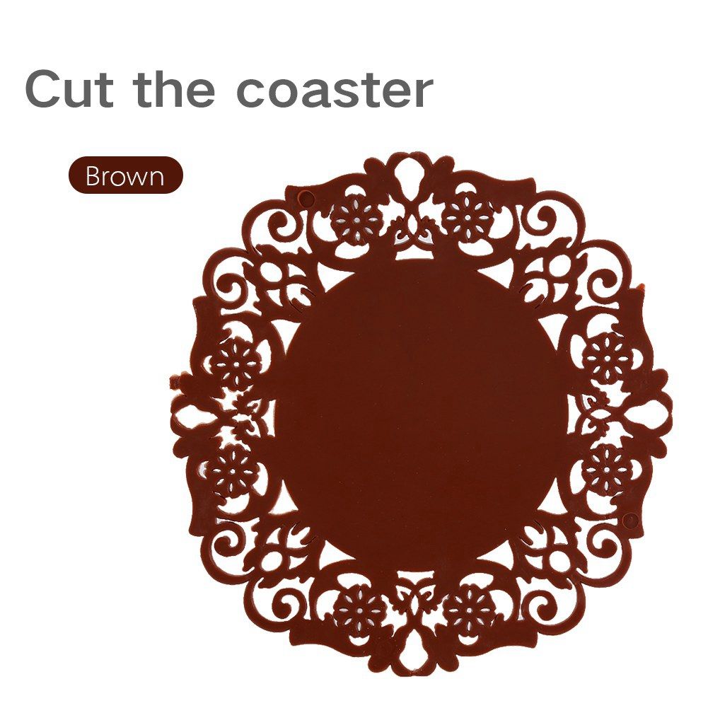 Silicone Lace Flower Coaster Tea Cup Bowl Glass Pad Mat Cushion Placemat