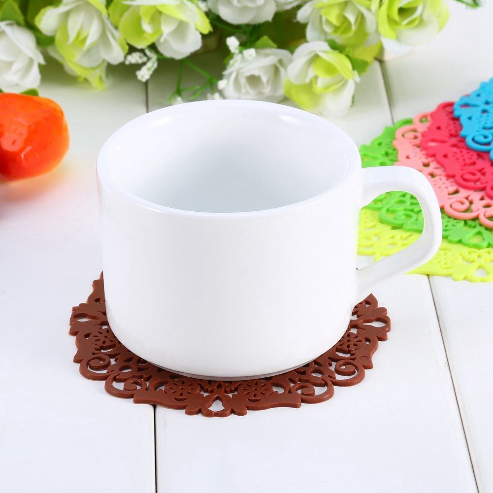Silicone Lace Flower Coaster Tea Cup Bowl Glass Pad Mat Cushion Placemat view 4