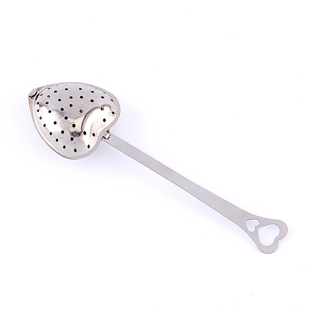 1X Stainless Steel Filter Tea Infuser Heart Shape Spoon Strainer Ball Novelty view 6