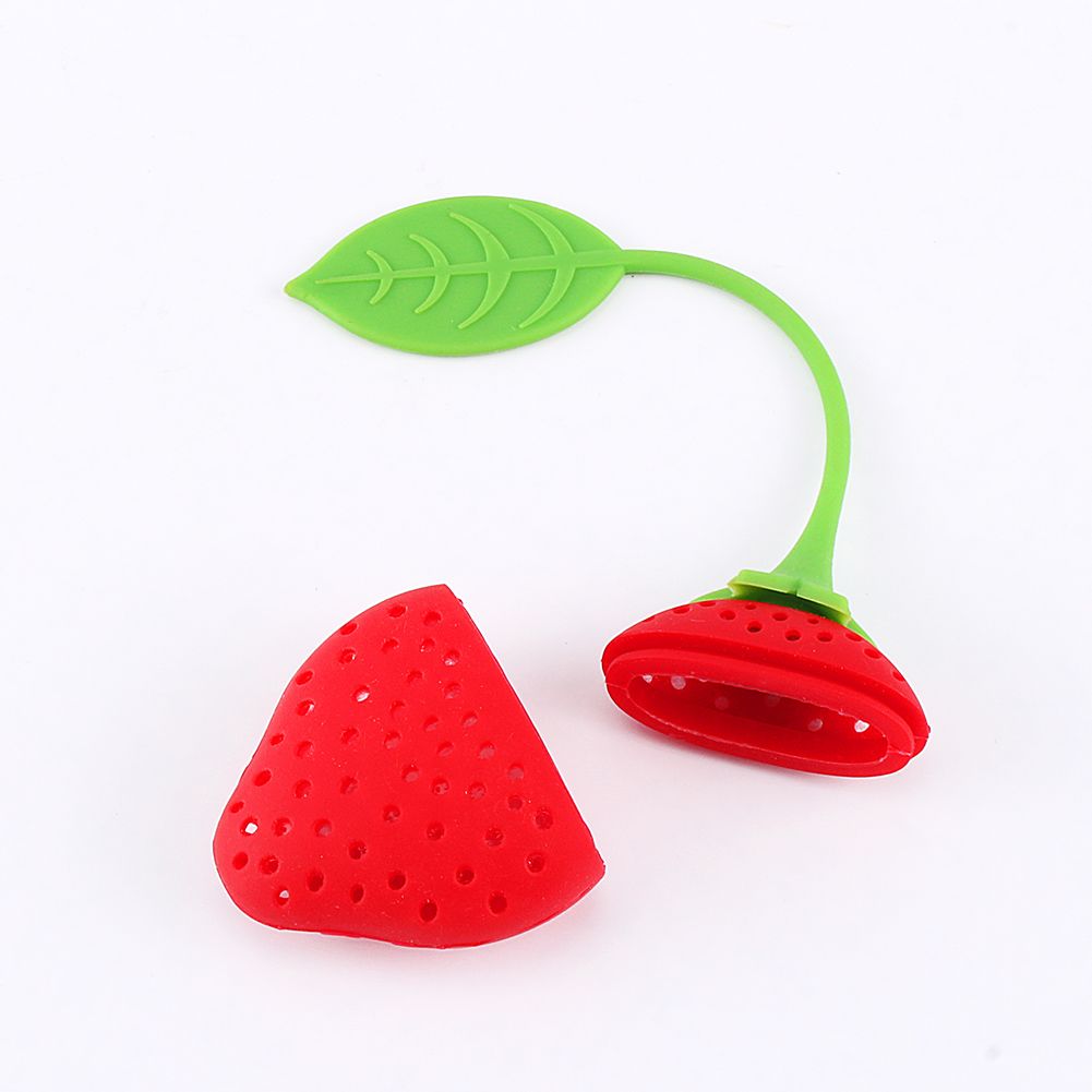 Silicone Creative Strawberry Shape Tea Leaf Strainer Herbal Spice Infuser Filter view 5