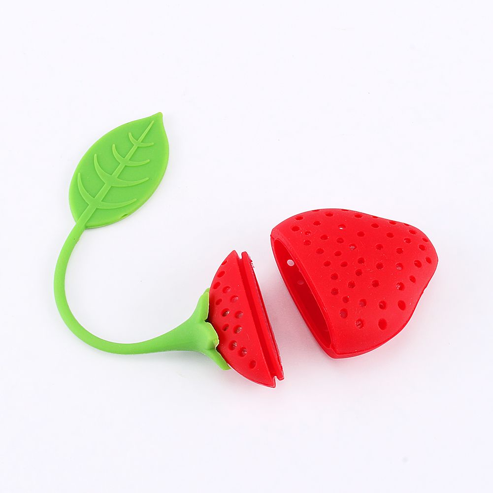 Silicone Creative Strawberry Shape Tea Leaf Strainer Herbal Spice Infuser Filter view 6