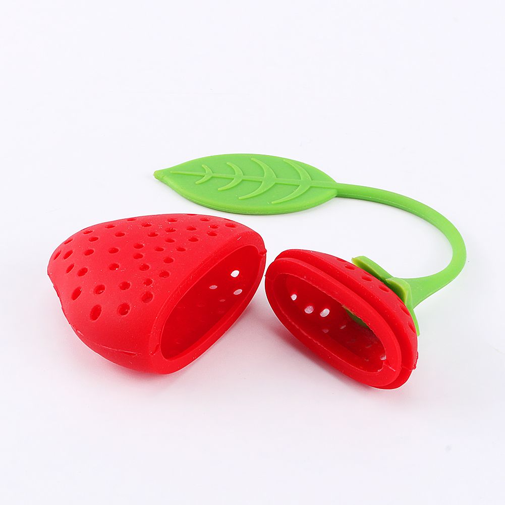 Silicone Creative Strawberry Shape Tea Leaf Strainer Herbal Spice Infuser Filter view 7