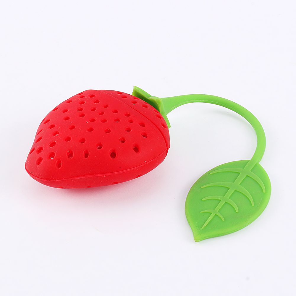 Silicone Creative Strawberry Shape Tea Leaf Strainer Herbal Spice Infuser Filter view 8