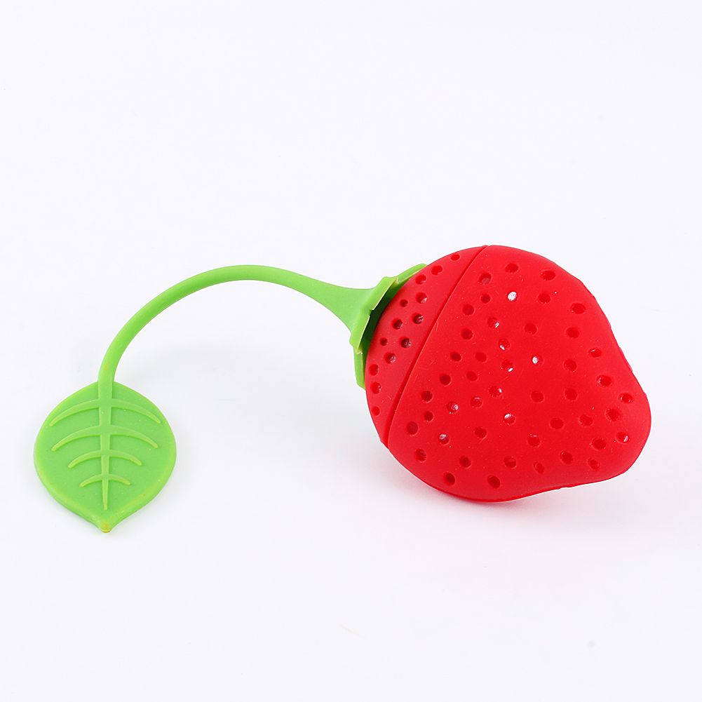 Silicone Creative Strawberry Shape Tea Leaf Strainer Herbal Spice Infuser Filter view 9