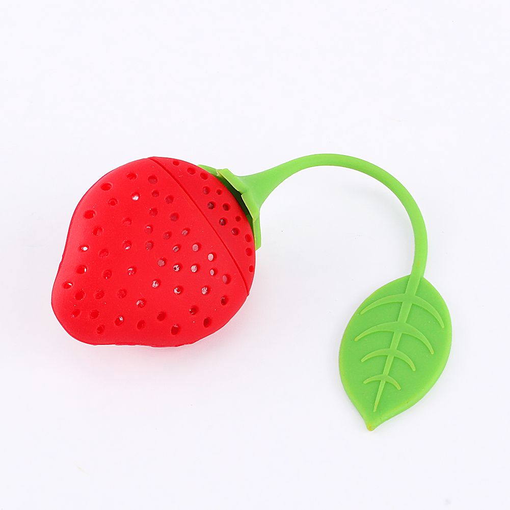 Silicone Creative Strawberry Shape Tea Leaf Strainer Herbal Spice Infuser Filter view 10