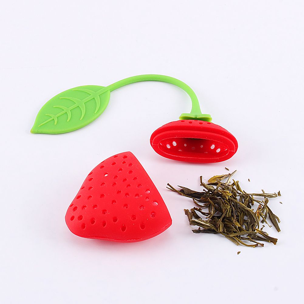 Silicone Creative Strawberry Shape Tea Leaf Strainer Herbal Spice Infuser Filter view 11