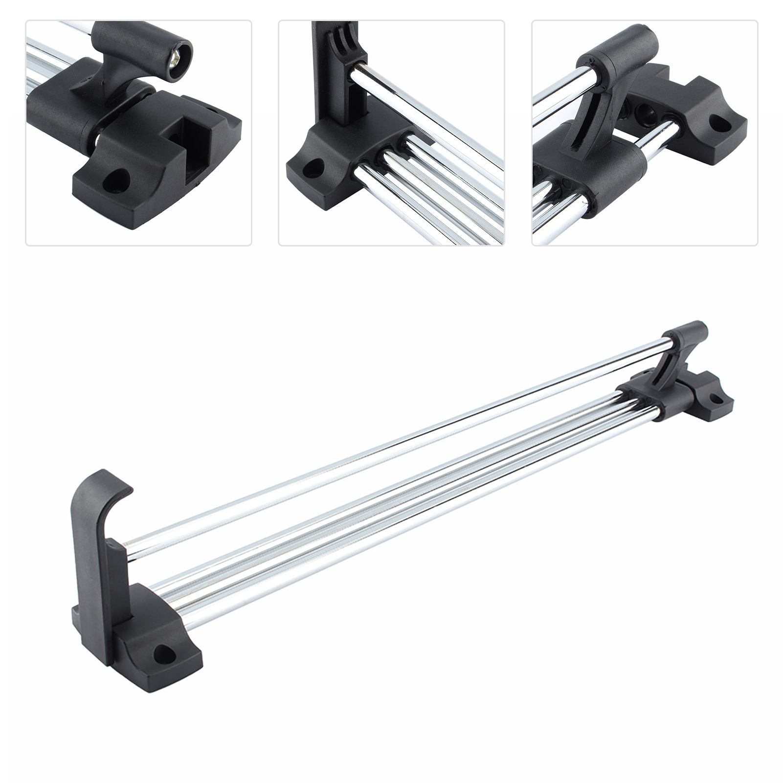 Wardrobe Chrome Pull Out Retractable Wardrobe Clothes Hanger Rail Towel Coat view 10